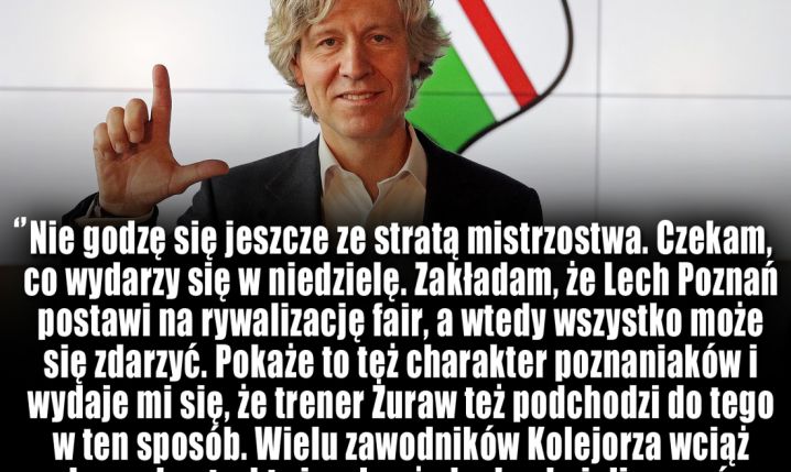 Dariusz Mioduski optymistycznie przed ostatnią kolejką